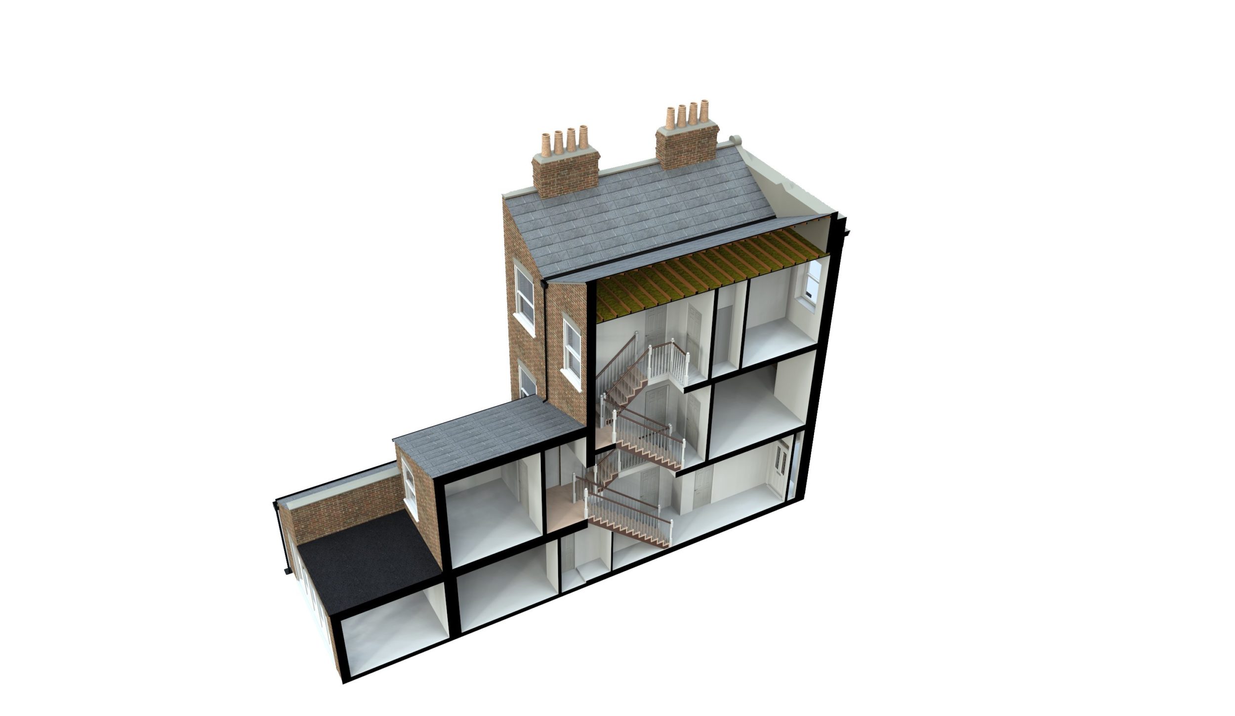 FRONT & REAR MANSARD LOFT CONVERSION TO LONDON ROOF The